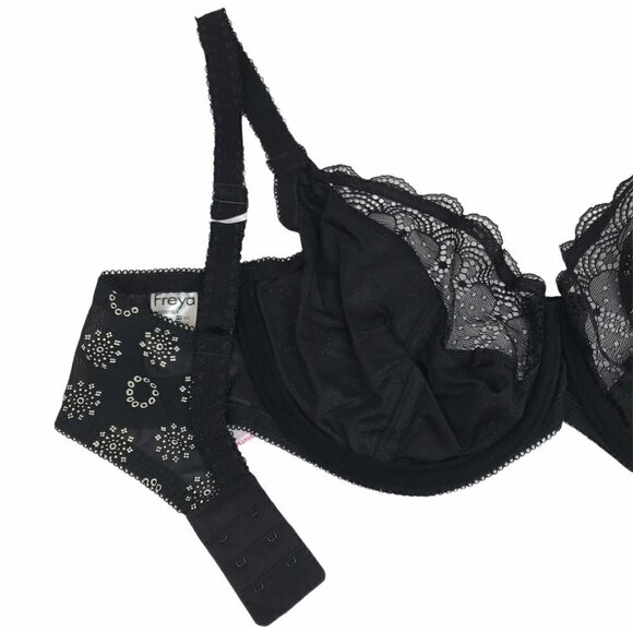 Freya Faye Plunge Underwire Black Bra 30DD - Picture 9 of 15